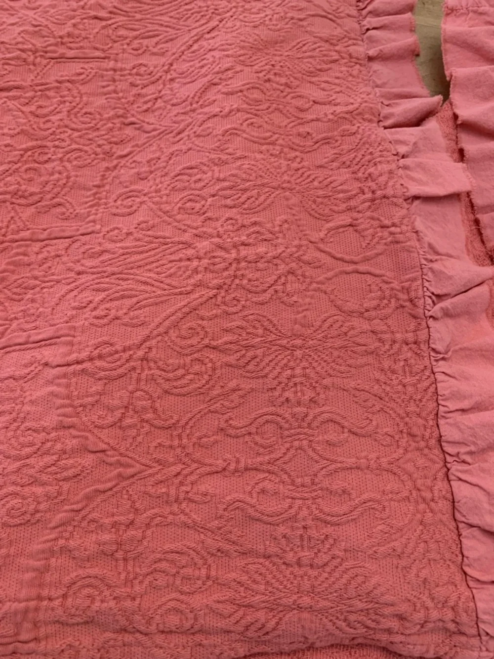 Boho Salmon Colored Table Runner - 90” X 20”